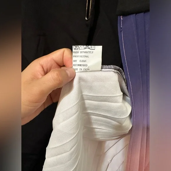 CHICME Blazer Ombré Pleated Wrap Knee Length Dress NWOT - Picture 15 of 15